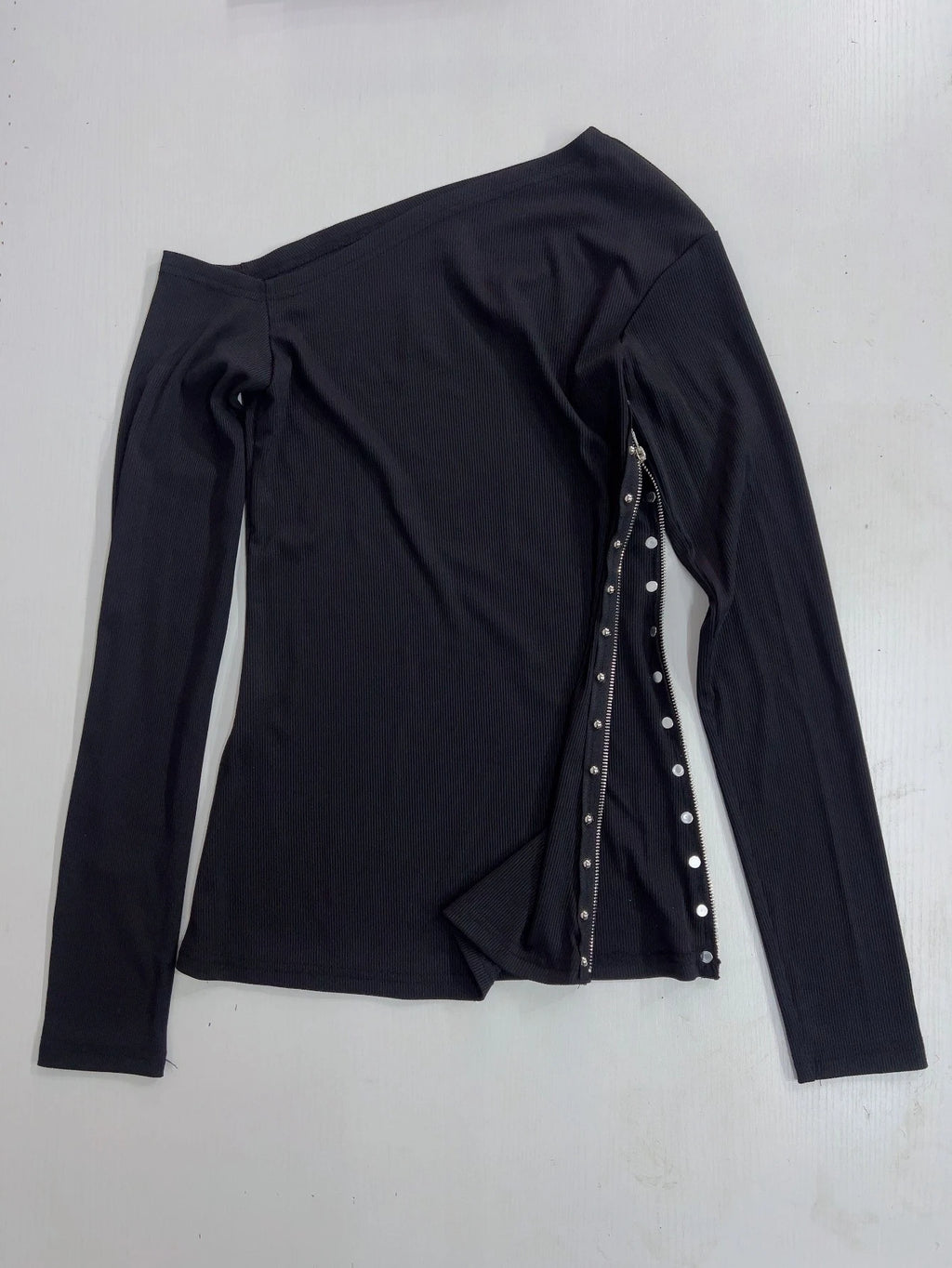 Pink Lace-Trim Lace-Up Y2K Long-Sleeve Top