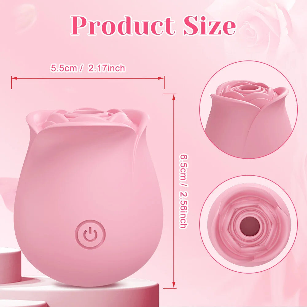 Adult Sex Toys Rose Dildo Vibrator - Adult Toys with 10 Sucking & Modes for Women, Rose Sucker Sex Toy Clitoral G Spot Vibrators