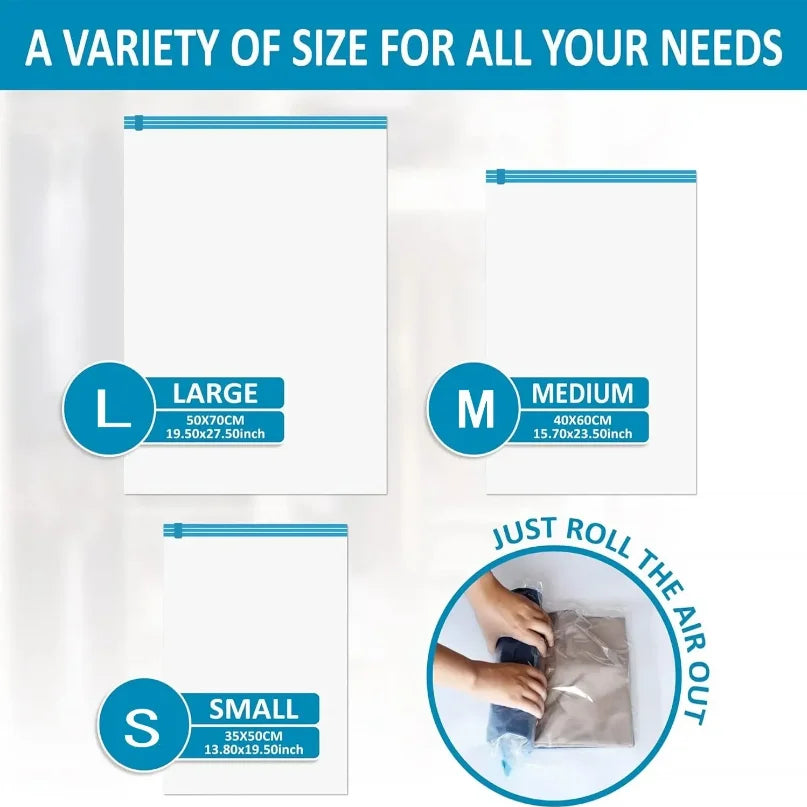 Vacuum Bags for Storing Clothes Suitable for Luggage and Essential Travel Compression Bag Clothing Storage Organizer