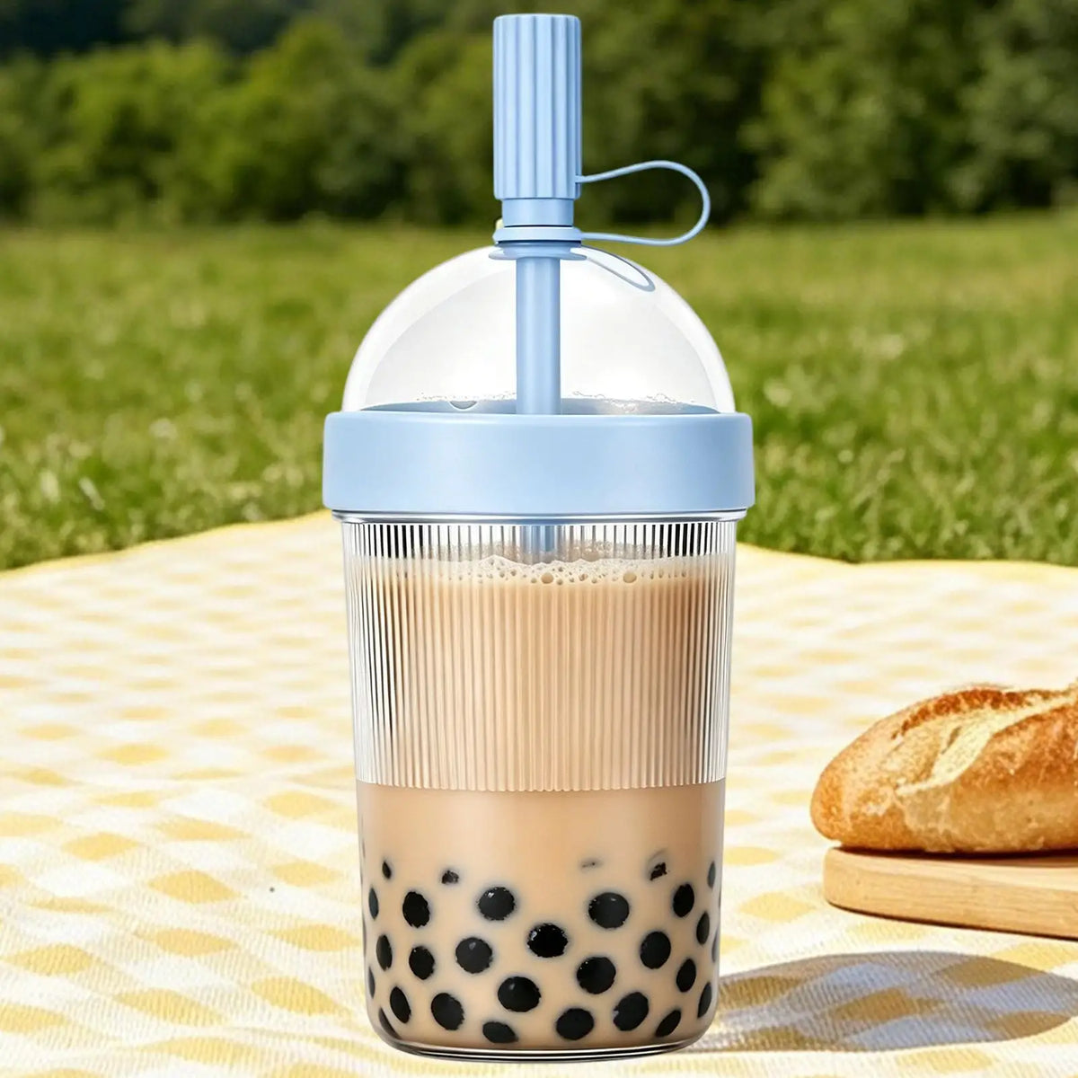17 oz Reusable Coffee Tumbler with Lid & Straw