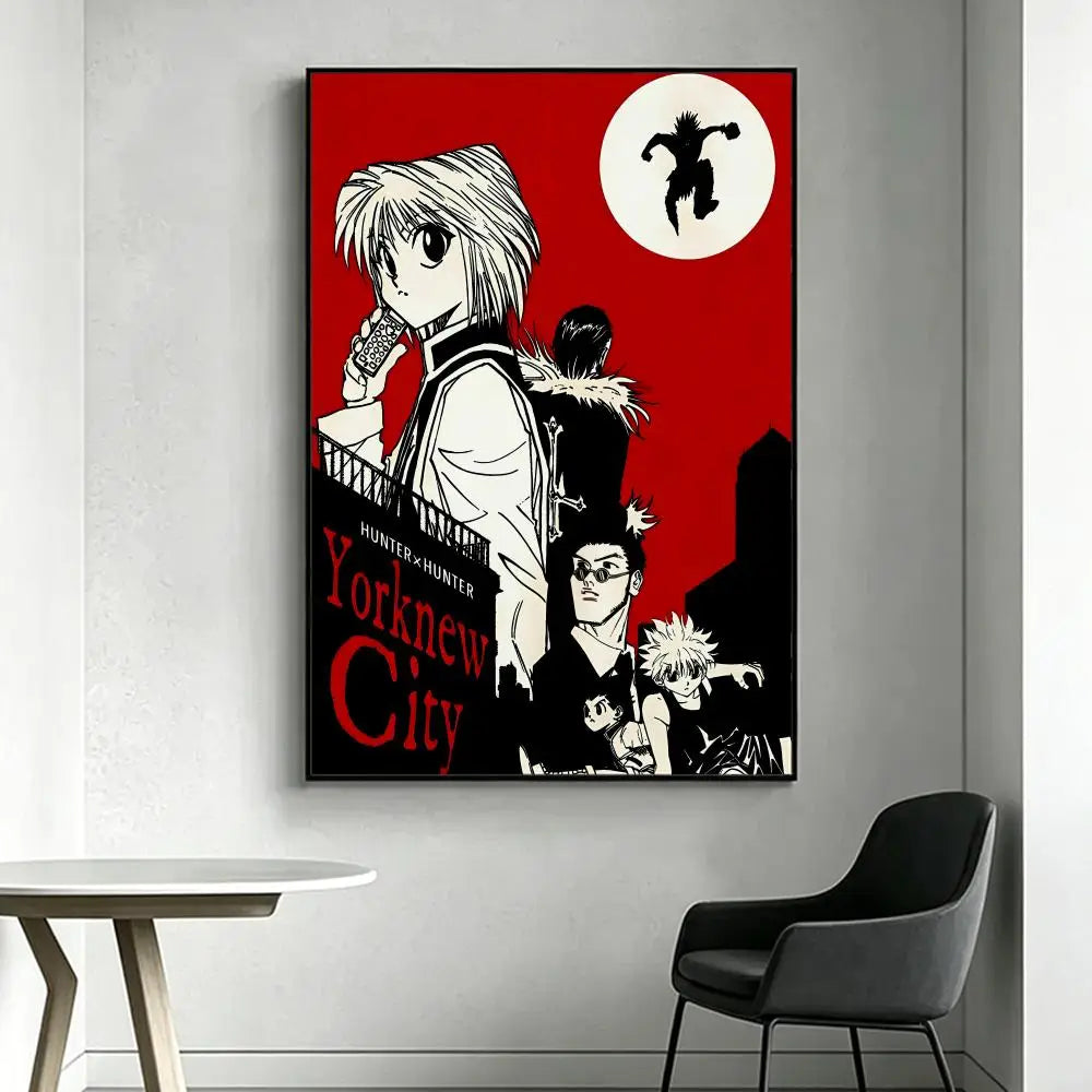 Anime H-Hunter x H-Hunter Poster HD art, waterproof, sticky wall, home decoration (living room, bedroom, bar), aesthetic