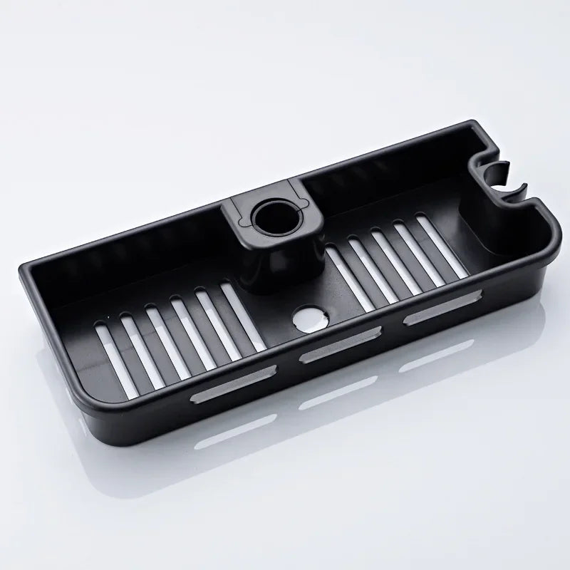 No-Drill Shower Pole Storage Tray & Head Holder