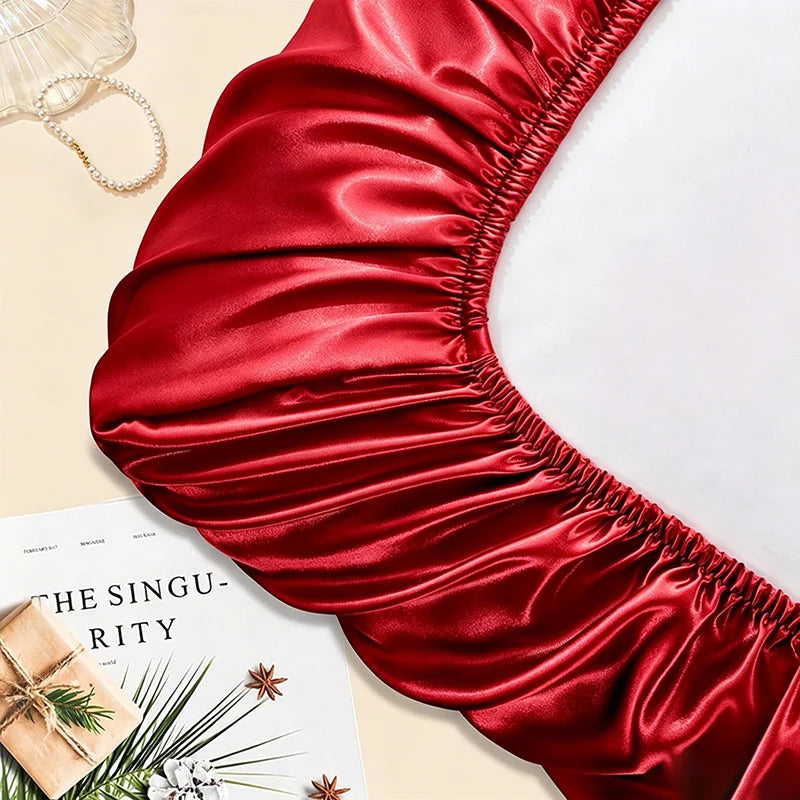 Satin Decorative Pillowcase with Elastic Band