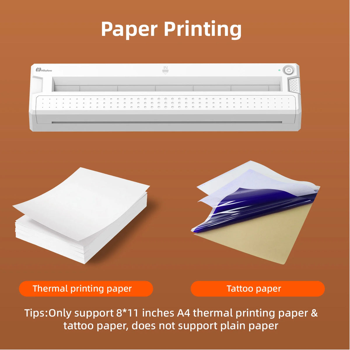 Portable Bluetooth Thermal Tattoo Stencil & Document Printer