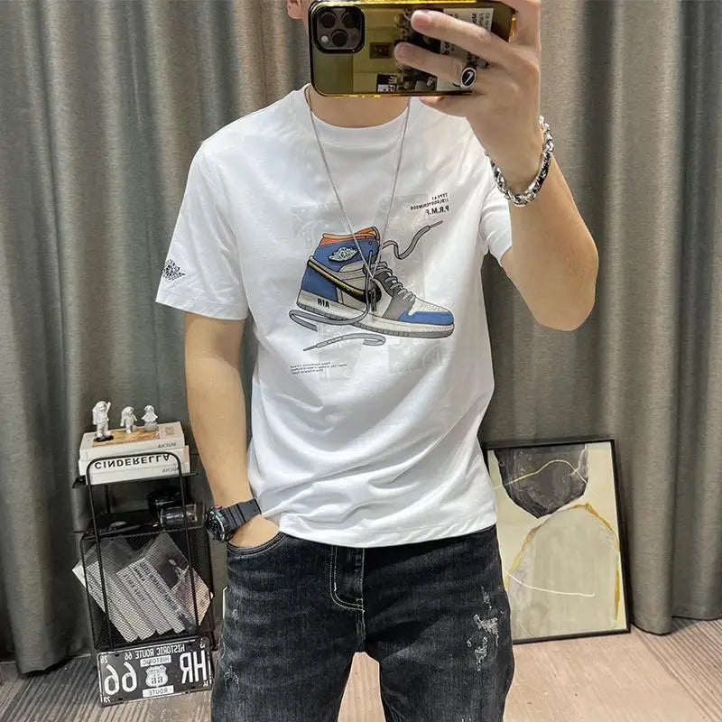 Men's Watercolor Anime Graphic T-Shirt