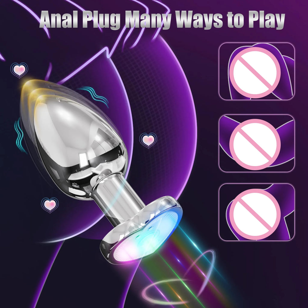 App-Controlled Backlit Vibrating Anal Plug