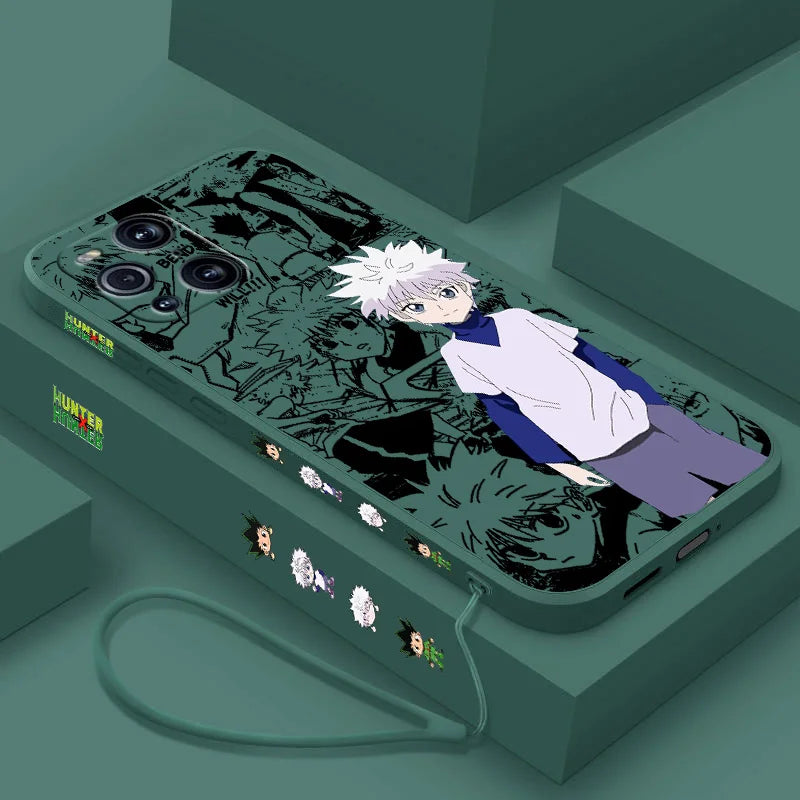 HUNTER×HUNTER Phone Case with Lanyard For IPhone 16 e 15 14 13 12 11 Pro Max X XR XS Plus Mini SE 2020 2022 Anime Mobile Case
