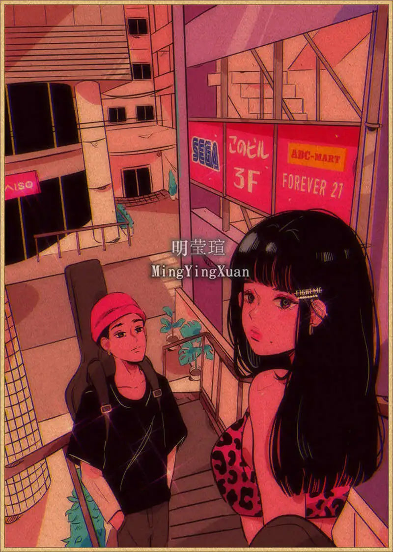 Japanese Anime 4K-Style Decorative Wall Poster