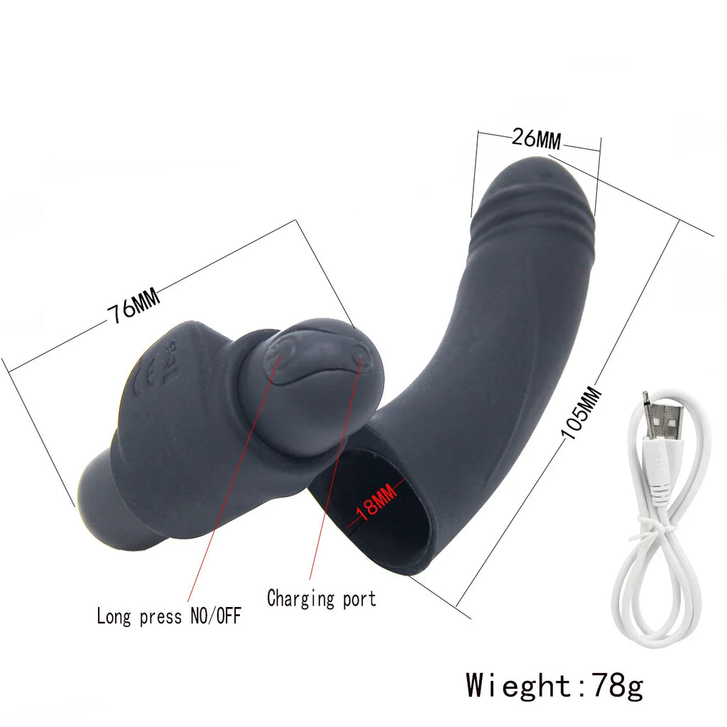 Rechargeable Curved Silicone Prostate Massager