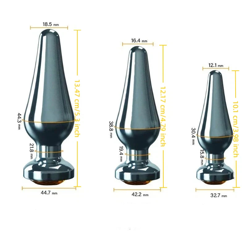 Jeweled Aluminum Alloy Anal Plug