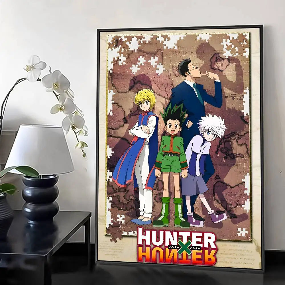 H-HunterXHunter Retro Poster HD Art Sticky Wall Waterproof Home Living Room Bedroom Bar Aesthetic Decoration
