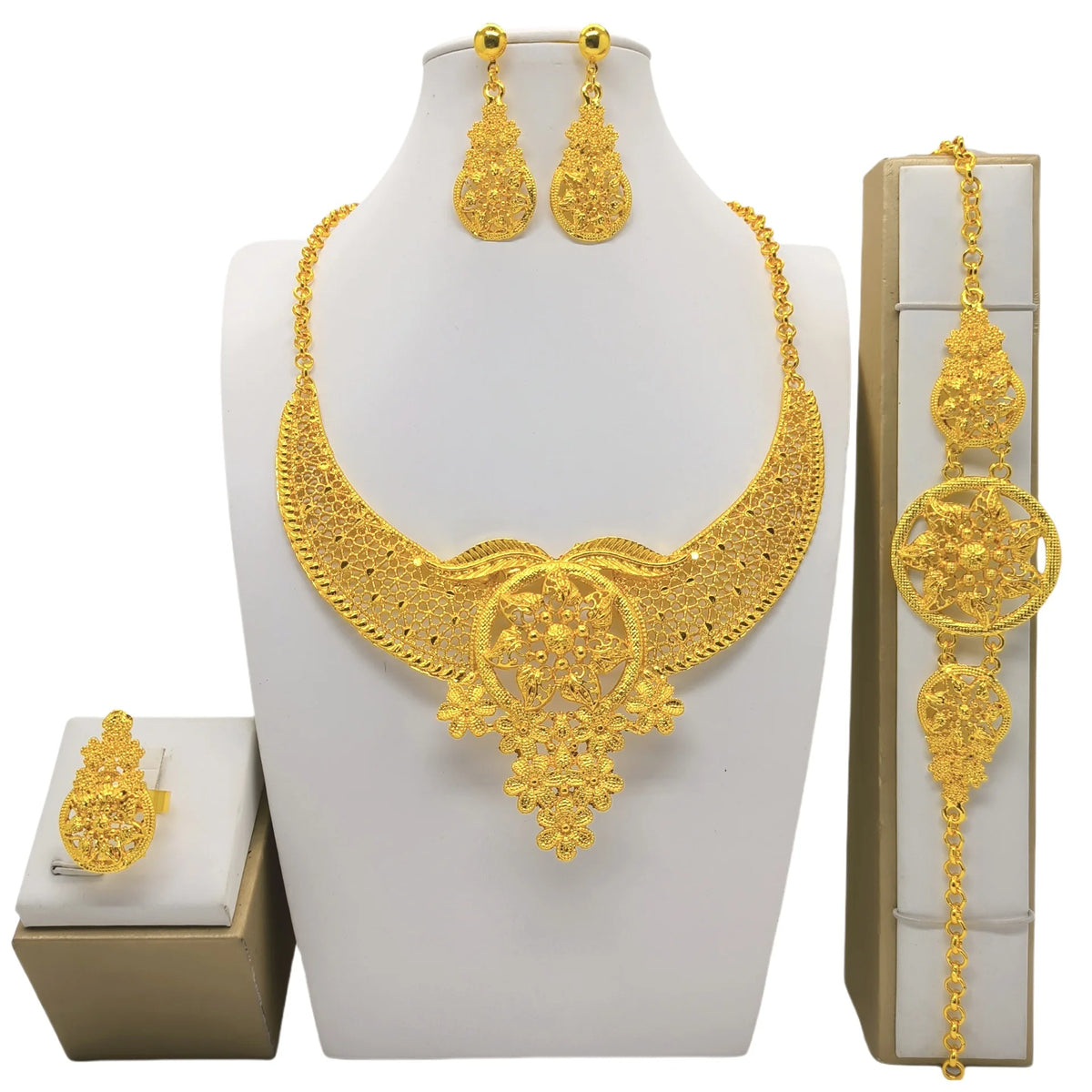 Bridal Alloy Jewelry Set – 4 Pieces