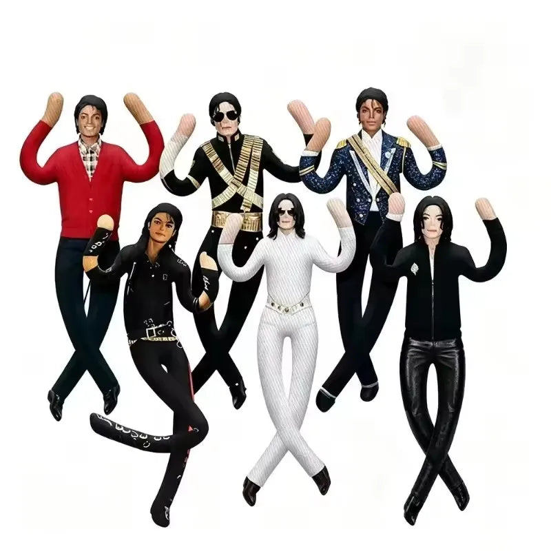 Articulated Michael Jackson (MJ) Cosplay Plush Figurine, Abstract Figurine with Articulated Movement, Soft Plush Doll, Desk Orna