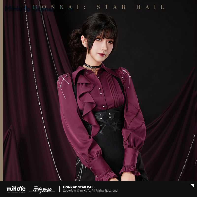 【Genuine】Kafka Shirt MiHoYo Official Original Honkai Star Rail Kafka Theme Impression Series Slim Shirt Doujin Cosplay Tops