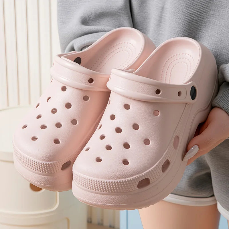 Platform Slippers Women Home Clogs Summer Brand Designer Shoes Girls Casual Indoor Outdoor Sandals Wedges Soft Non-Slip Slides