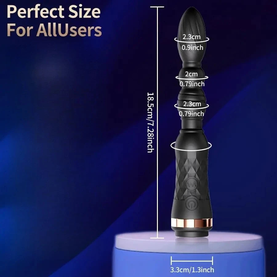 Waterproof Vibrating Silicone Anal Beads – 10 Modes
