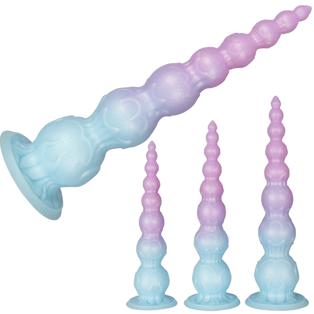 Long Flexible Silicone Anal Bead Plug