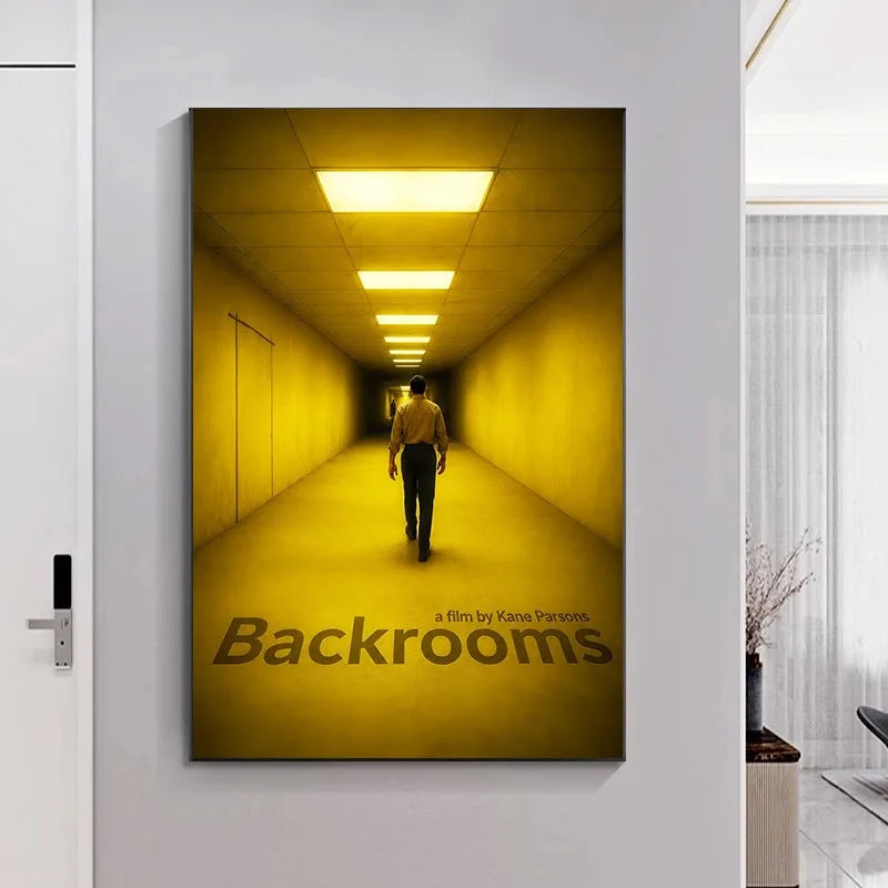 Backrooms Liminal Space Canvas Wall Poster