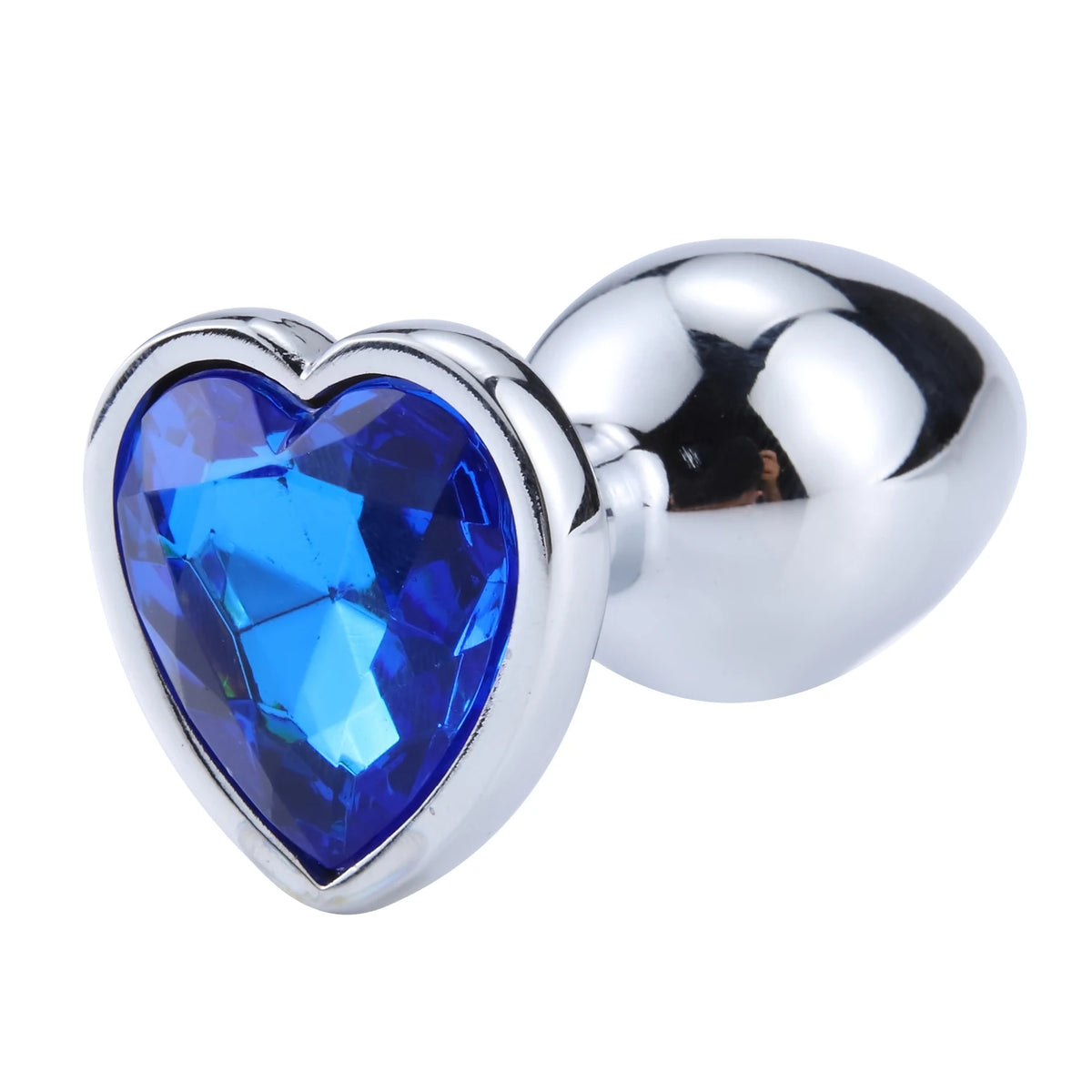 Heart-Base Crystal Metal Anal Plug