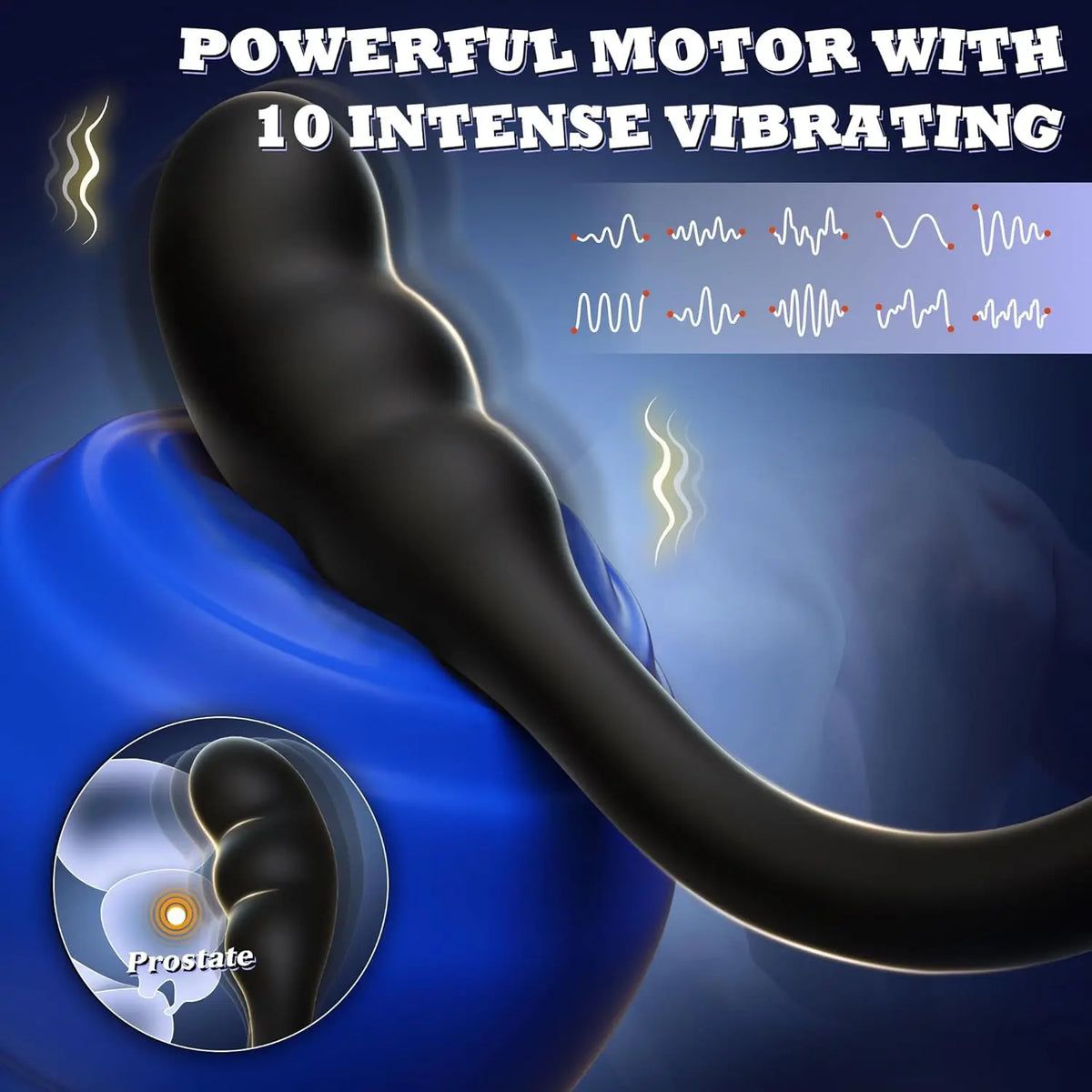 Remote-Control Prostate Massager with Vibrating Ring