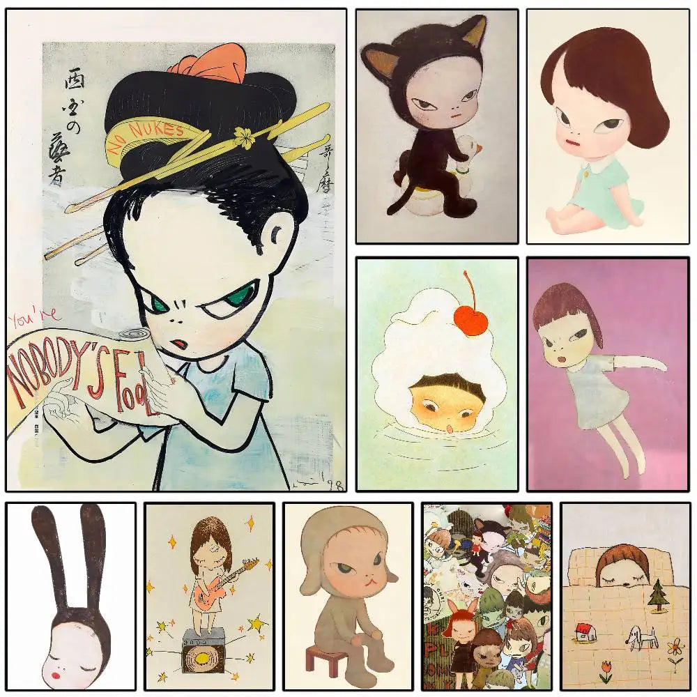 Yoshitomo Nara Melancholy Waterproof Art Poster