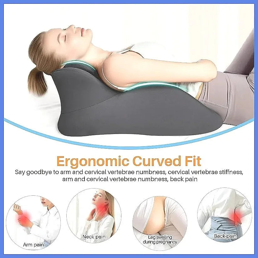 Multi-Position Memory Foam Wedge Pillow with Removable Cover