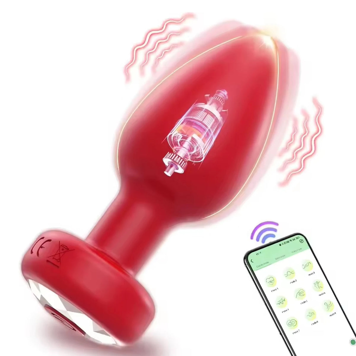 App & Remote-Control Vibrating Anal Plug – 10 Modes