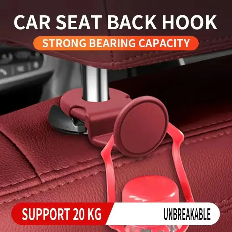 2-Piece Heavy-Duty Car Headrest Hooks