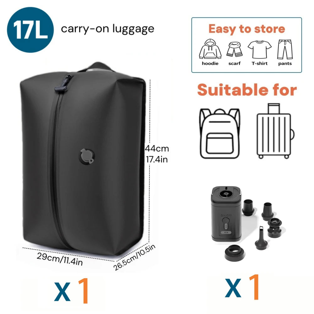 Vacuum Compression Travel Bags with USB Pump