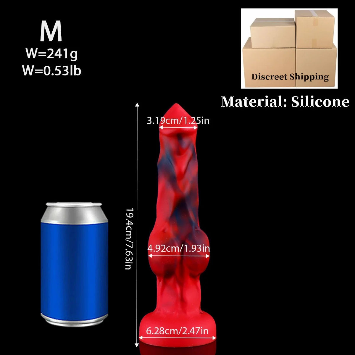 Large Knotted Animal-Style Dildo & Plug