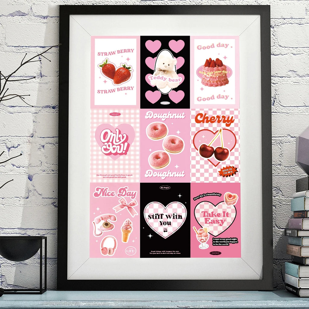 30-Piece Pink Aesthetic Wall Collage Kit