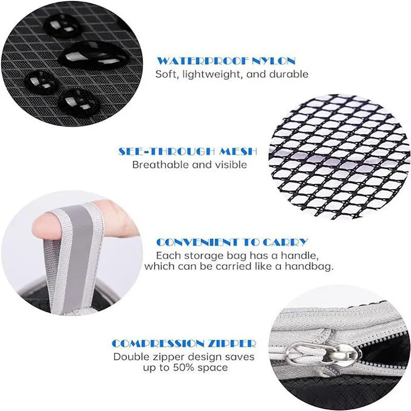 5-Piece Mesh Travel Packing Cube Set