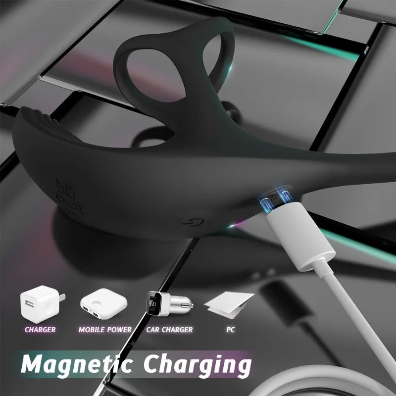 Vibrating Prostate Massager with Ring