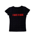Emo Letter Graphic Y2K Baby Tee