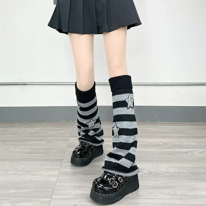 Star Stripe Gothic Lolita Leg Warmers