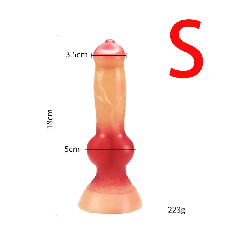 Large Animal-Style Dildo & Anal Plug with Suction Cup
