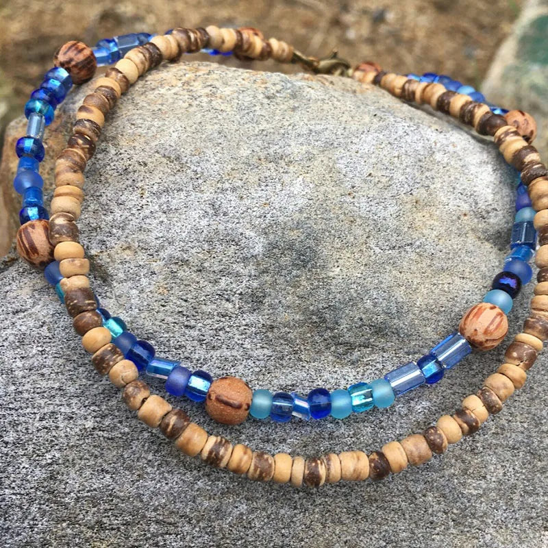 Women's Boho Lotus Chakra Beaded Anklet