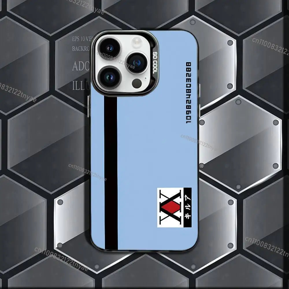 H-Hxh Hunter X H-Hunter License Phone Case IMD Phone Case For IPhone 17,16,15,14,13,12,11 Pro Max Plus Color Silver Cover BLACK