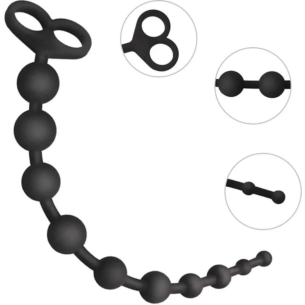 Silicone Anal Bead & Plug Set