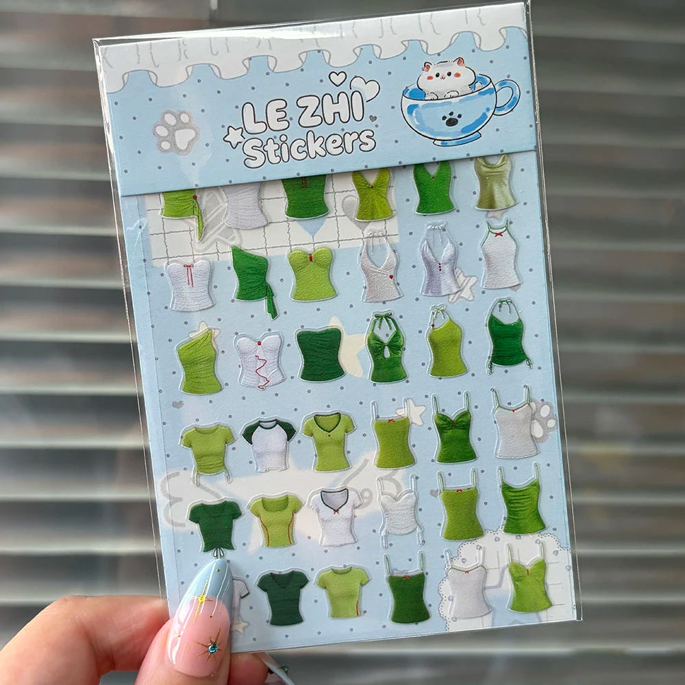 Tiny Strawberry & Floral Decorative Sticker Set