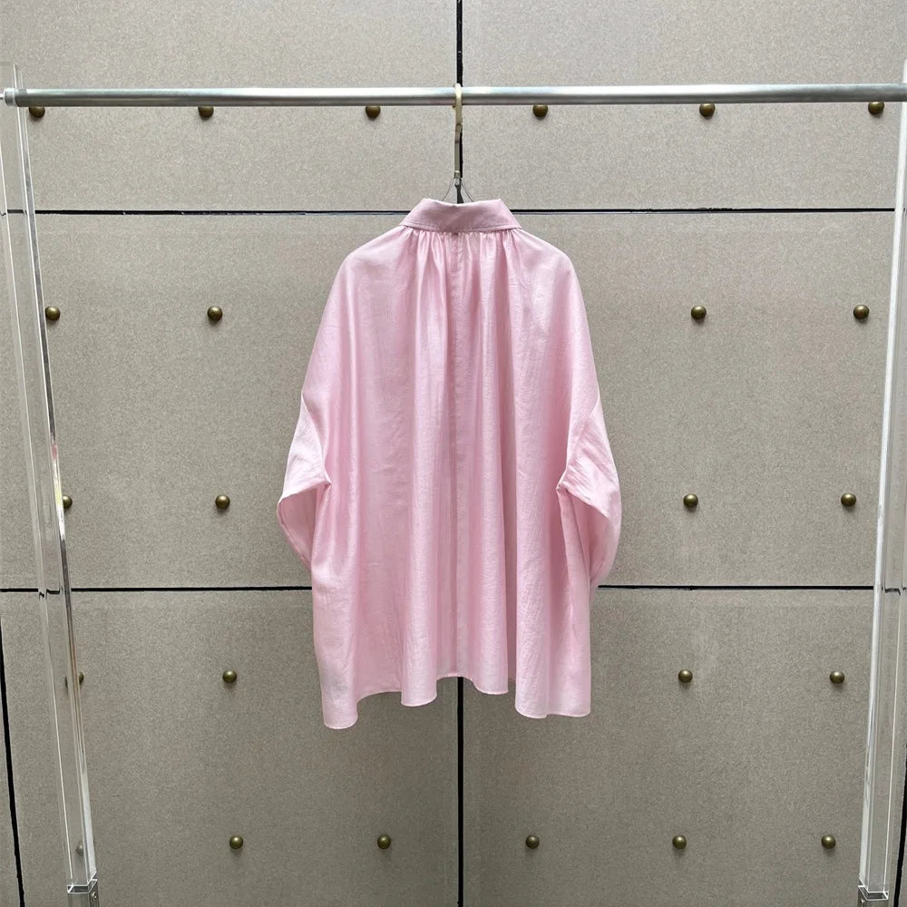 2026 Women's Fashion Shirt — Silk, Loose-Fit, Casual Top & Tee | Y2K-Inspired New Arrival | Versatile Commuter Style Pullover