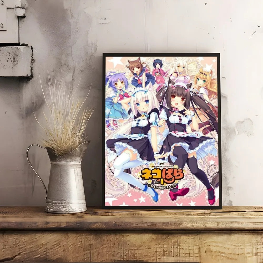 Nekopara Kawaii Girl Waterproof Wall Poster
