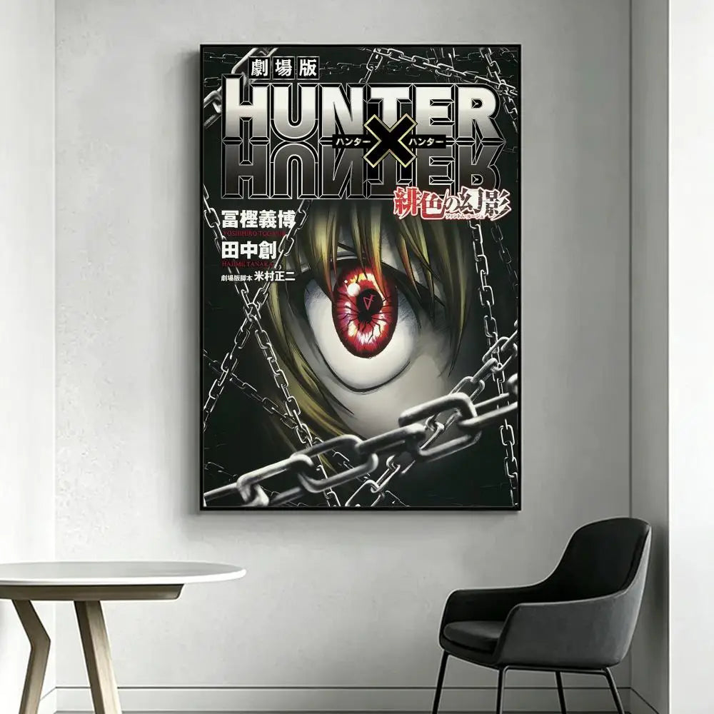Anime H-Hunter x H-Hunter Poster HD art, waterproof, sticky wall, home decoration (living room, bedroom, bar), aesthetic