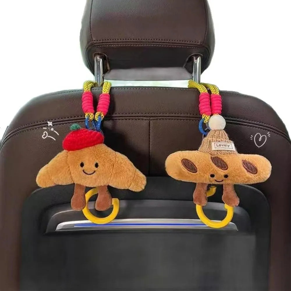 Car Backseat Organizer Cute Cartoon Car Seat Back Groceries Bag Purse Hooks Storage Holder Creative Car Accessories Interior