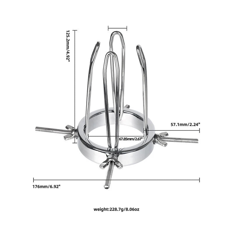 Adjustable Stainless Steel Hollow Tunnel Anal Plug