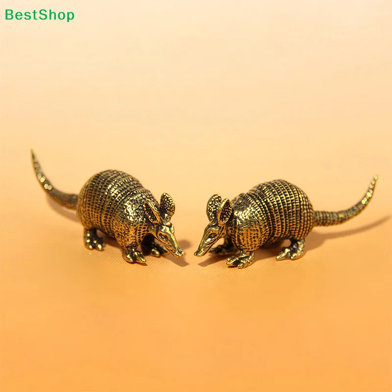 Brass Armadillo Mini Figurine – Vintage Style