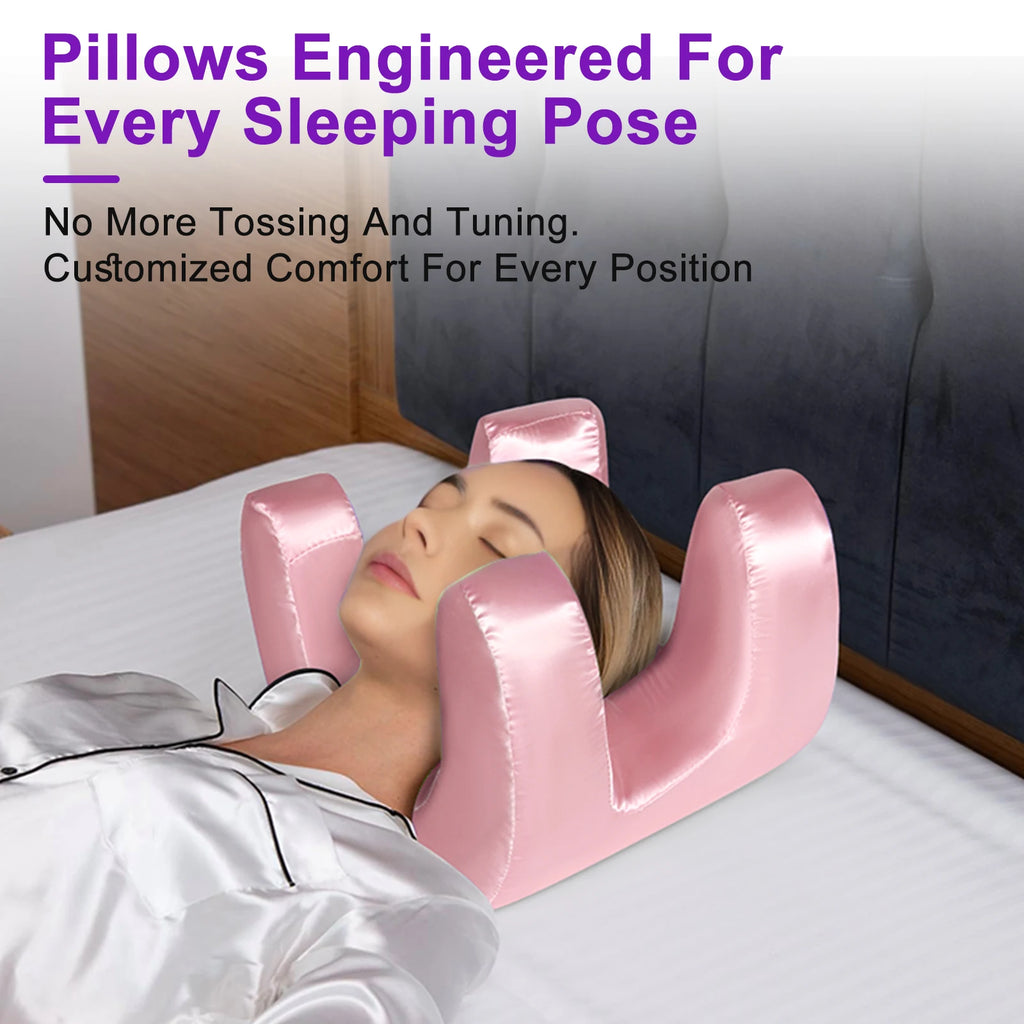 Memory Foam Side & Back Sleeper Pillow with Pillowcase