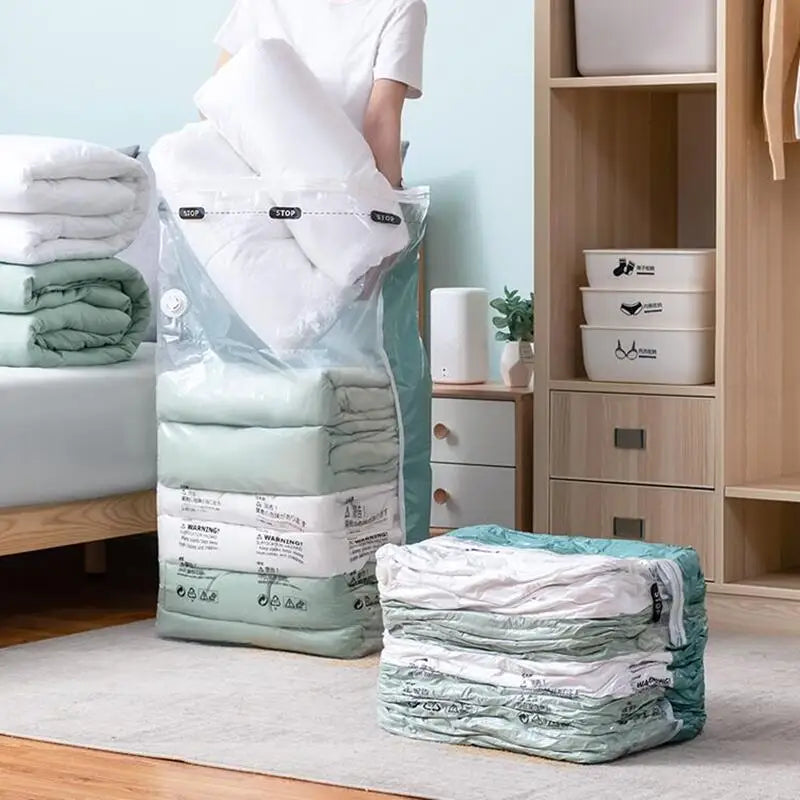 Large No-Pump Compression Storage Bags