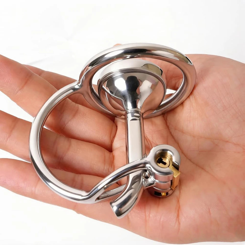 Reverse-Style Stainless Steel Chastity Cage