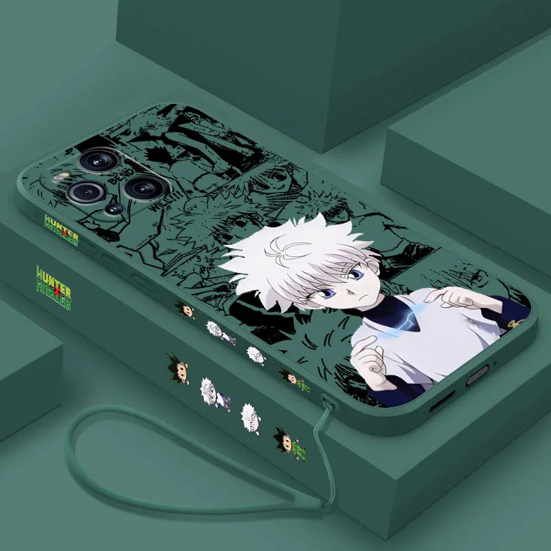 HUNTER×HUNTER Phone Case with Lanyard For IPhone 16 e 15 14 13 12 11 Pro Max X XR XS Plus Mini SE 2020 2022 Anime Mobile Case